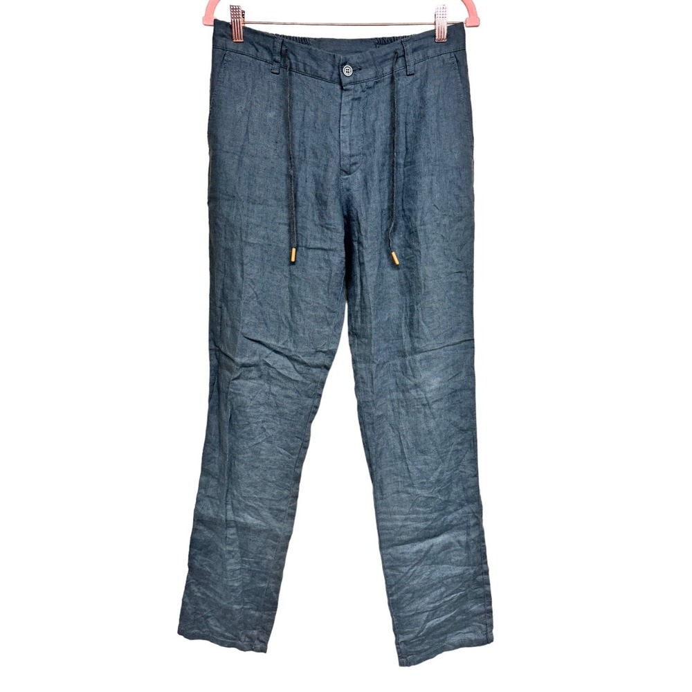 Loro Piana 100% Linen Pants Green Men's Size (IT 44) US 31 X 32